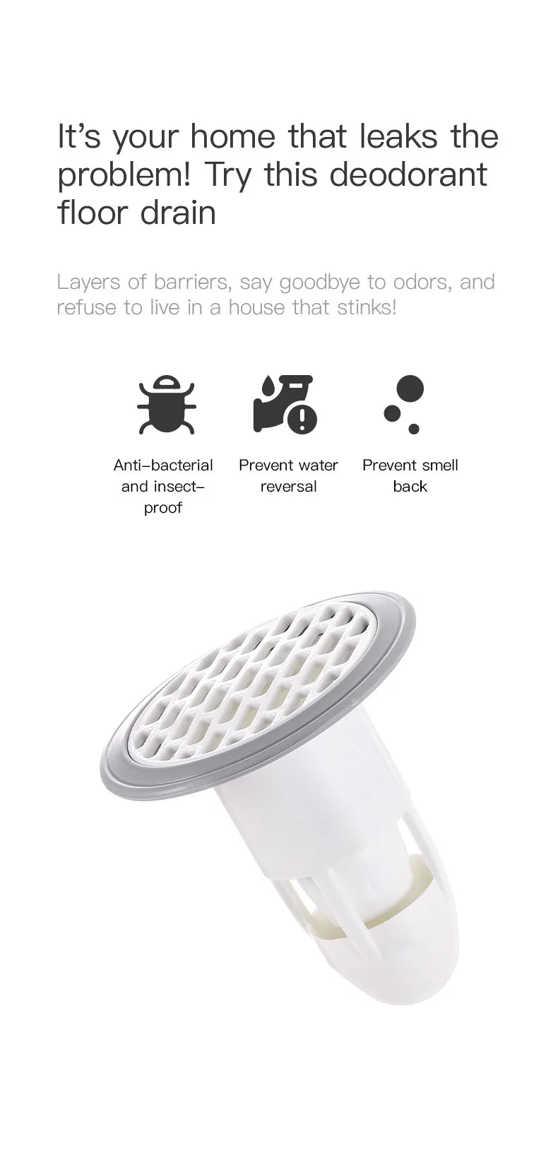 Plastic Bathroom Sink Drain Strainer Hair Catcher Hair Stopper Shower Drain Covers Kitchen Silicone Anti Odor Floor