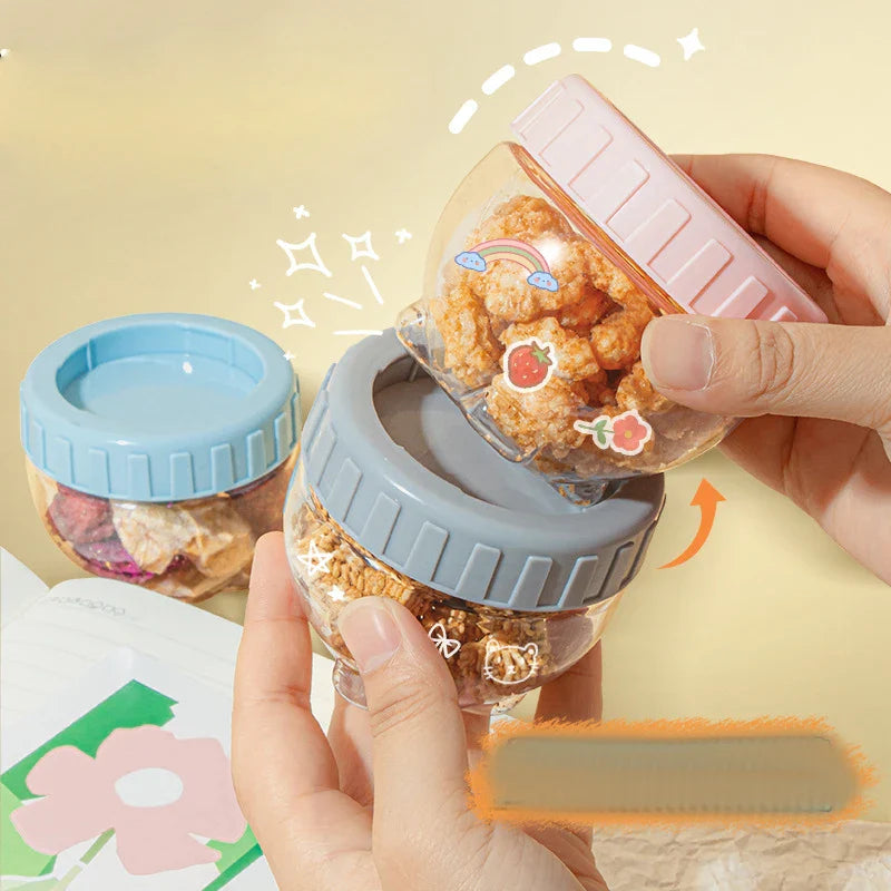 Plastic Sealed Cans Food Storage Jar Spice Teas Beans Candy Preservation Bottle Tool Kitchen Tool Value Container Set