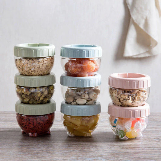 Plastic Sealed Cans Food Storage Jar Spice Teas Beans Candy Preservation Bottle Tool Kitchen Tool Value Container Set