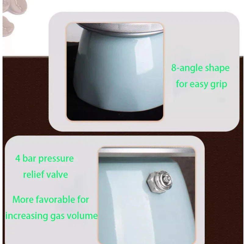 Pneumatic 4bar Milk Frother Pneumatic Coffee Machine Steam Milk Frother Outdoor Travel Steam Milk Foam Pot for Coffee