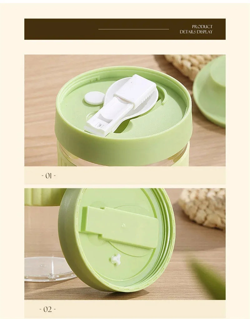 Portable Breakfast Fruit Oat Yogurt Salad Cup With Lid Spoon Food Storage Cup Fitness Weight Reducing Picnic Lunch Box