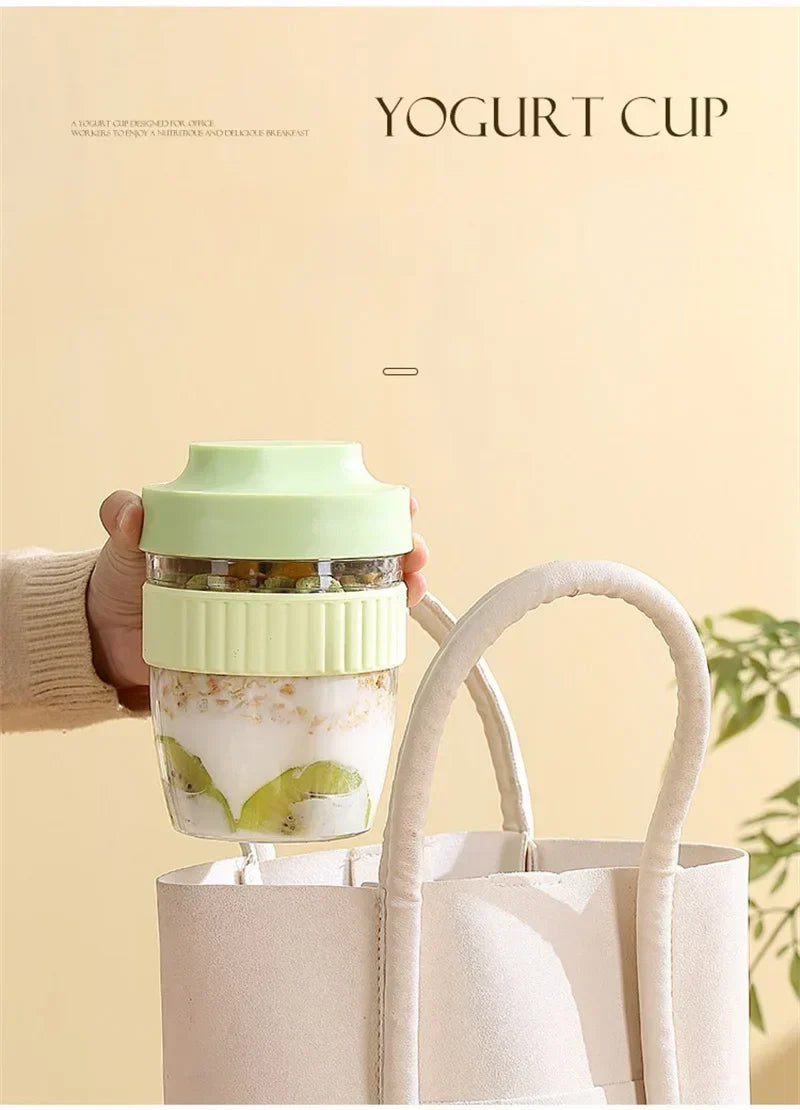 Portable Breakfast Fruit Oat Yogurt Salad Cup With Lid Spoon Food Storage Cup Fitness Weight Reducing Picnic Lunch Box