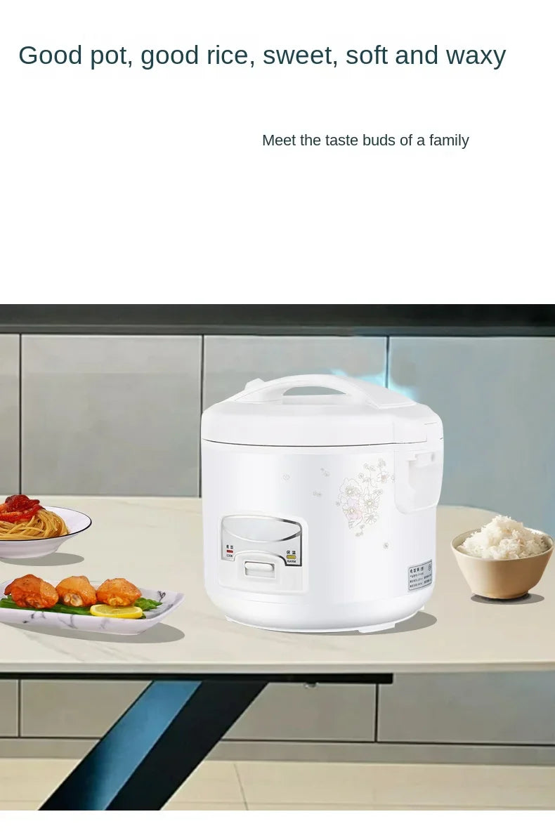 Portable Rice Cooker Automatic Household Kitchen Electric Cooking Machine Food Warmer Steamer 2L Small Rice Cooker