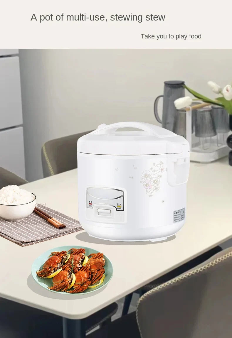 Portable Rice Cooker Automatic Household Kitchen Electric Cooking Machine Food Warmer Steamer 2L Small Rice Cooker