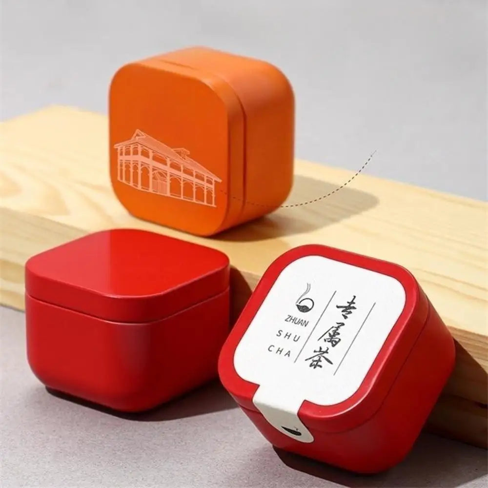 Portable Solid Color Mini Tin Box Tea Sealed Jar Packing Box Jewelry Candy Small Storage Can Coin Earring Headphones