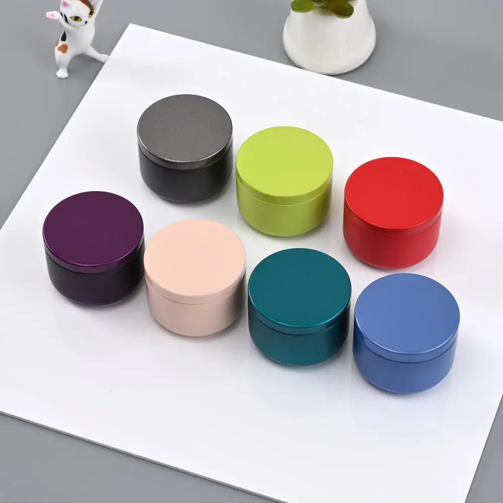 Portable Solid Color Mini Tin Box Tea Sealed Jar Packing Box Jewelry Candy Small Storage Can Coin Earring Headphones