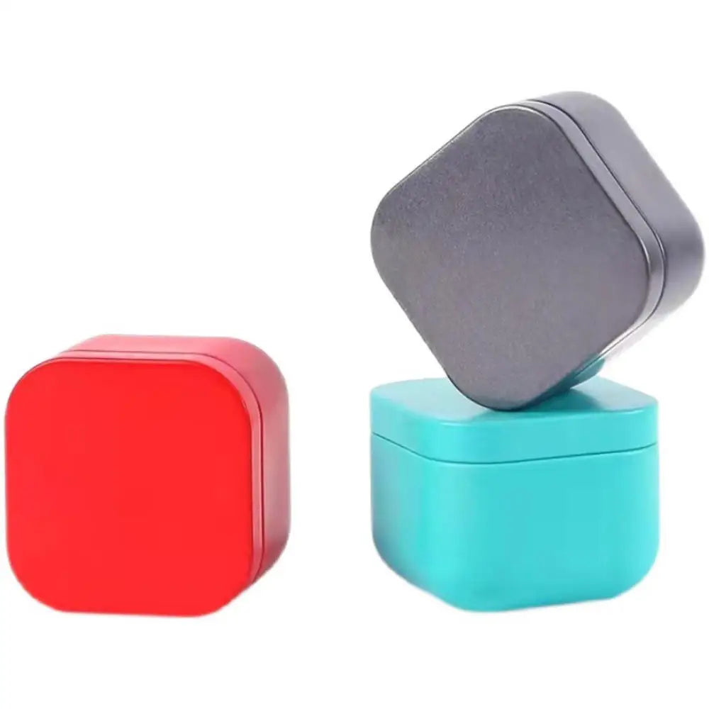 Portable Solid Color Mini Tin Box Tea Sealed Jar Packing Box Jewelry Candy Small Storage Can Coin Earring Headphones