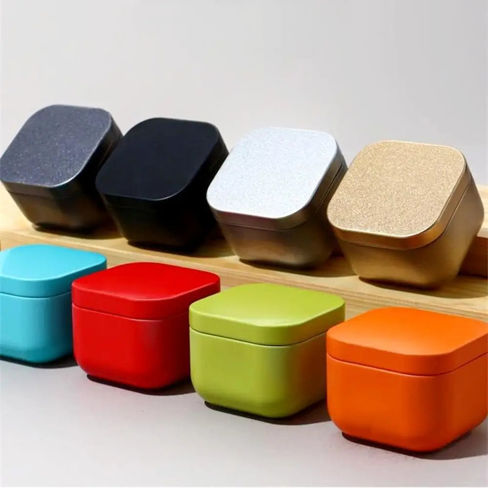 Portable Solid Color Mini Tin Box Tea Sealed Jar Packing Box Jewelry Candy Small Storage Can Coin Earring Headphones