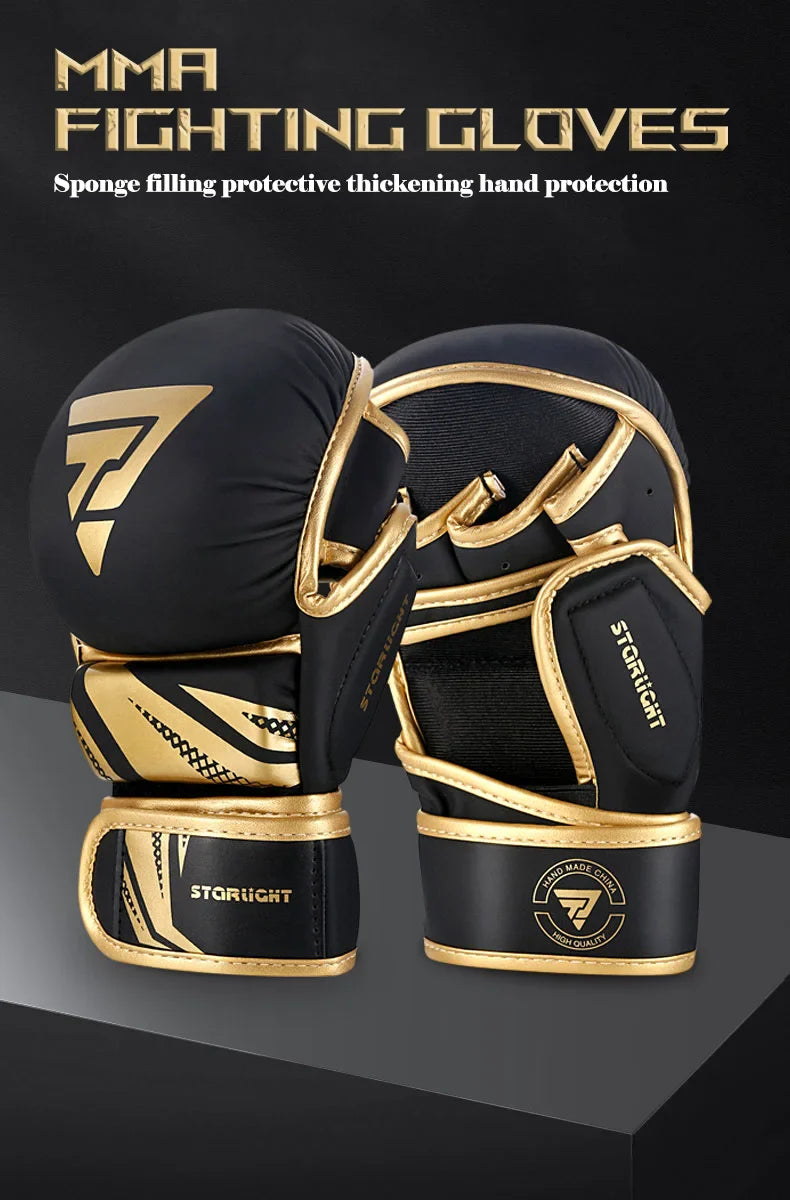 Professional MMA Boxing Gloves PU Leather MMA Fighting Martial Arts Boxing Gloves Karate Muay Thai Training Gloves Men’s