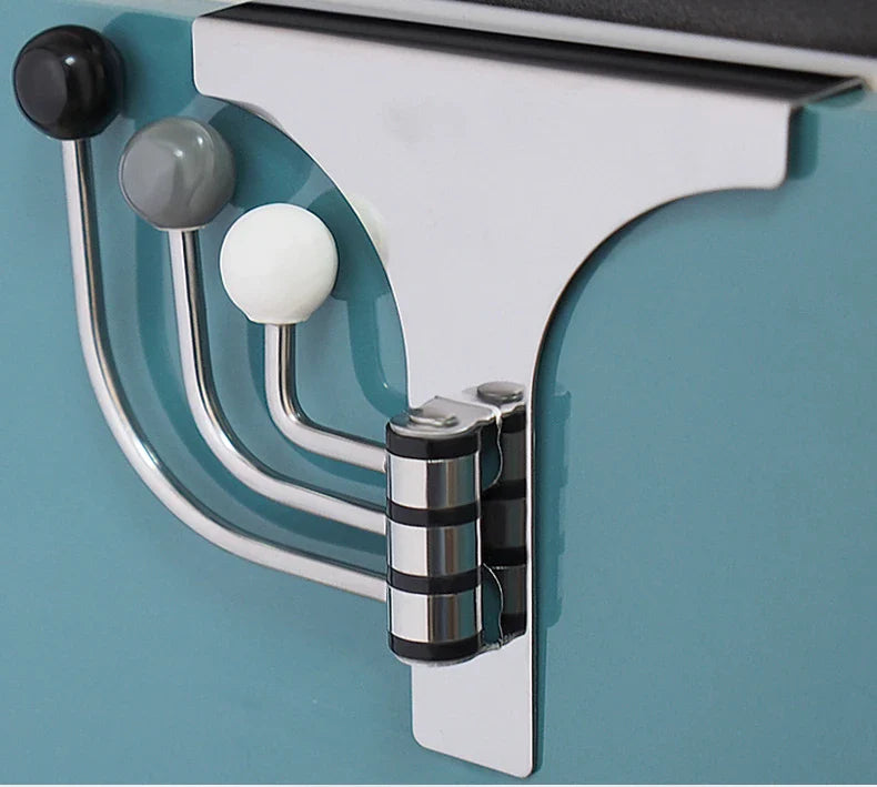 Punch Free Door Hanging Hook Hats Bags Holder Scarf Key Iron Wall Hanger Clothes Coats Rack Towel Shelf