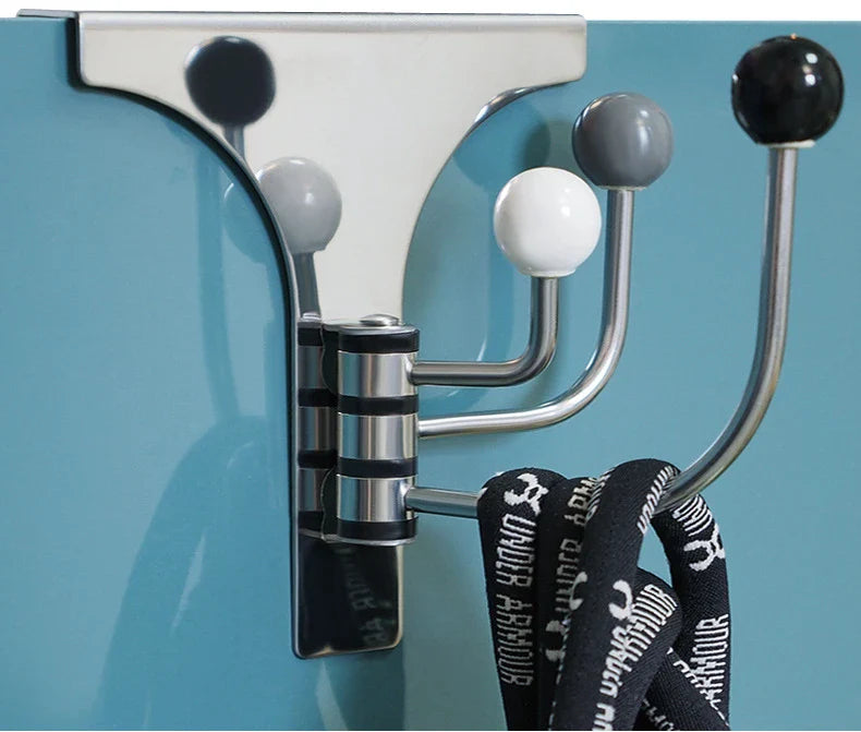 Punch Free Door Hanging Hook Hats Bags Holder Scarf Key Iron Wall Hanger Clothes Coats Rack Towel Shelf