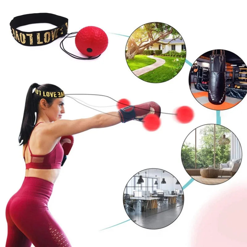 Punching Ball Head-mounted Fighting Speed Sanda Training Boxing Reflex Ball Home Fitness Exercise Boxing Equipment