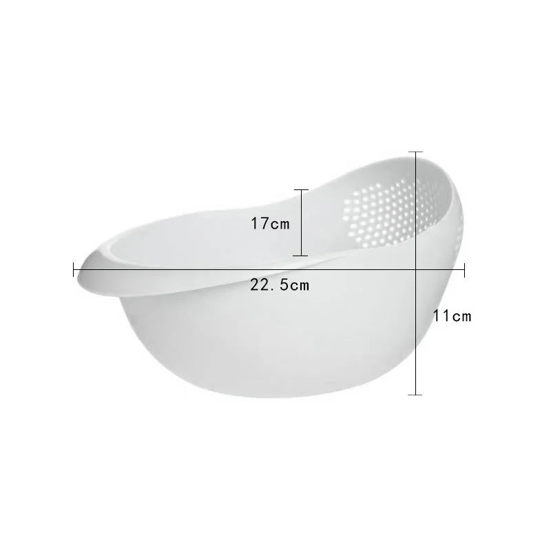 Rice Sieve Plastic Colander Kitchen Drain Basket with Handles Rice Bowl Strainer Strainer Basket Sink Drain Kitchen