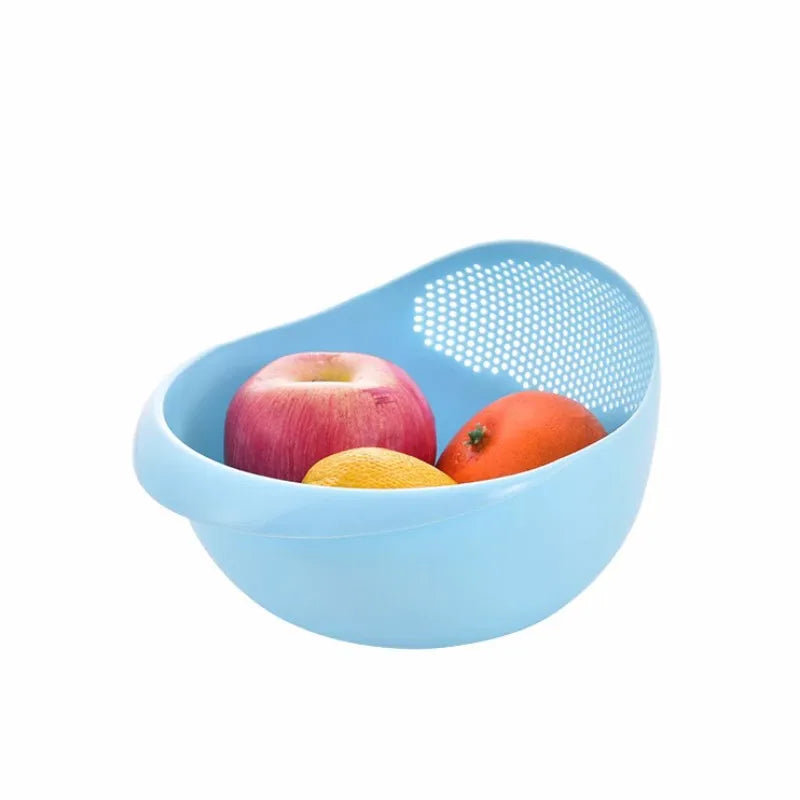 Rice Sieve Plastic Colander Kitchen Drain Basket with Handles Rice Bowl Strainer Strainer Basket Sink Drain Kitchen