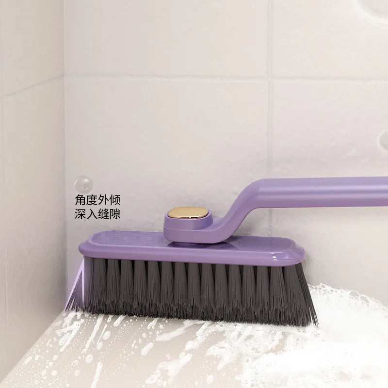 Rotating Multifunctional Crevice Cleaning Brush with Stiff Bristles Two-in-one Bathroom Tile Floor Crevice Brush