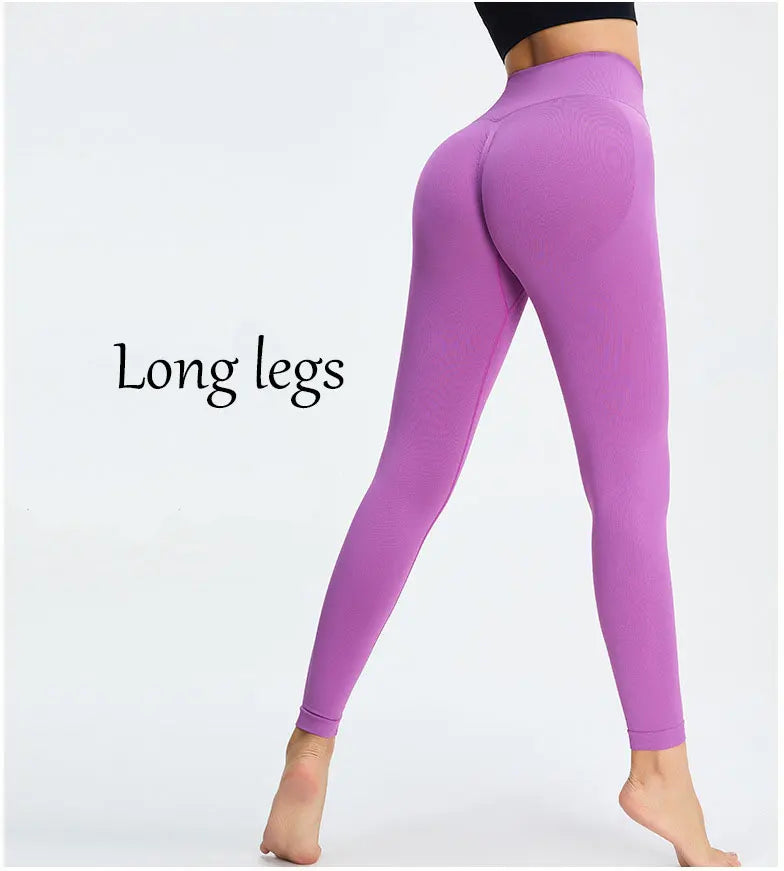 Seamless High Waist Nude Yoga Pants Women’s Honey Peach Hip Lifting Tight Fitness Pants Quick Dried Exercise Push Up