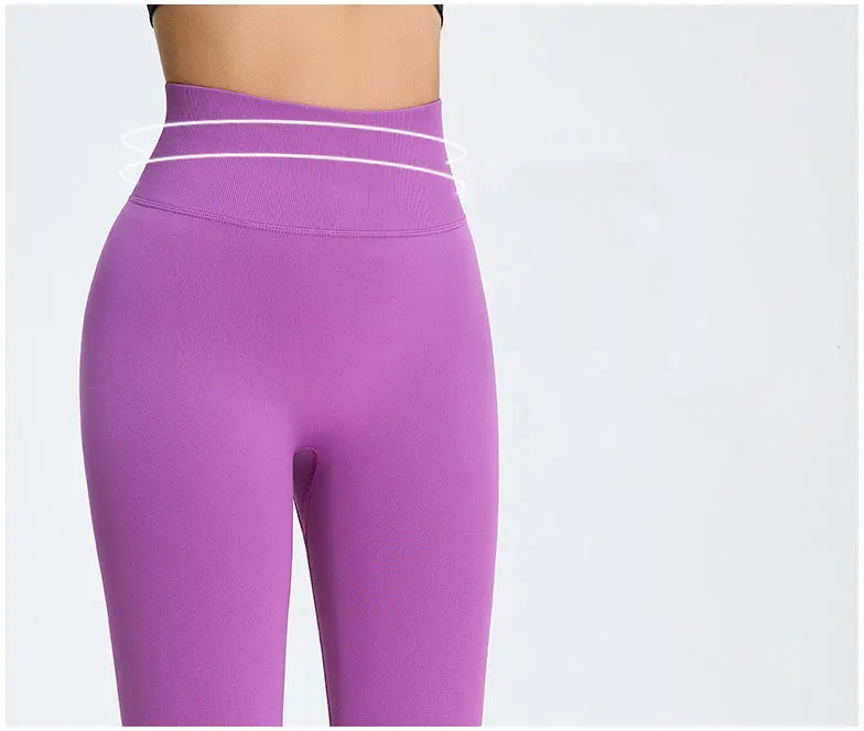 Seamless High Waist Nude Yoga Pants Women’s Honey Peach Hip Lifting Tight Fitness Pants Quick Dried Exercise Push Up