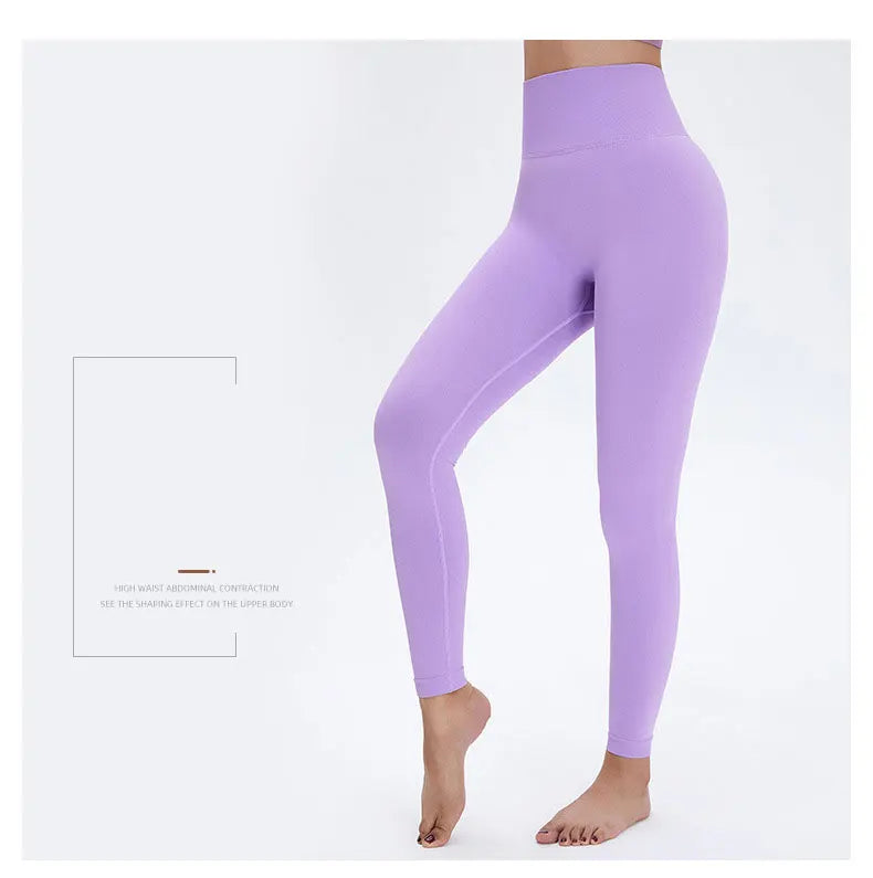 Seamless High Waist Nude Yoga Pants Women’s Honey Peach Hip Lifting Tight Fitness Pants Quick Dried Exercise Push Up