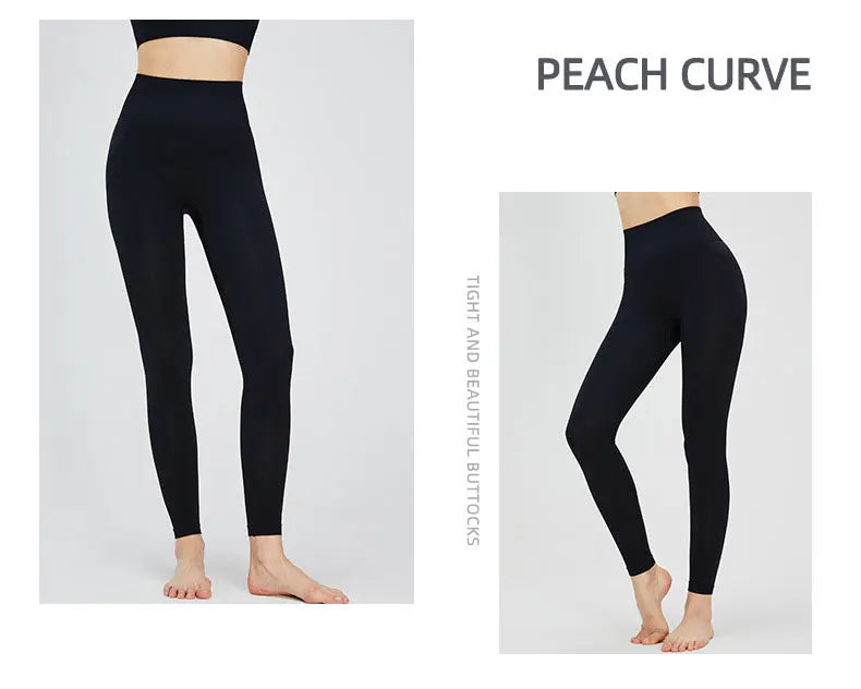 Seamless High Waist Nude Yoga Pants Women’s Honey Peach Hip Lifting Tight Fitness Pants Quick Dried Exercise Push Up