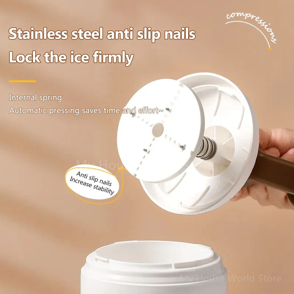 Shaved Ice Machine Mini Ice Crusher Hand Operated Shaved Ice Milkshake Maker Household Portable Small Hail Machine