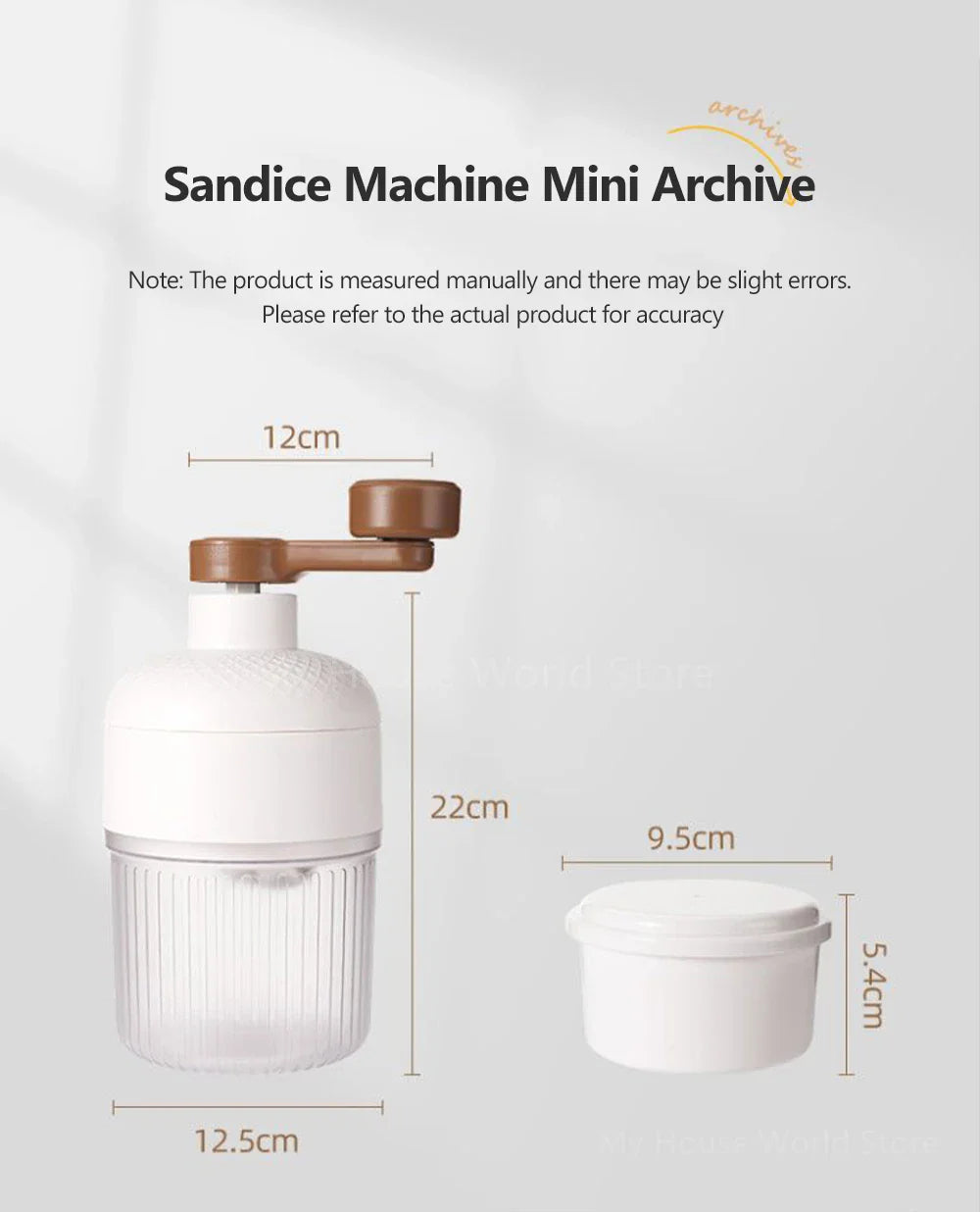 Shaved Ice Machine Mini Ice Crusher Hand Operated Shaved Ice Milkshake Maker Household Portable Small Hail Machine