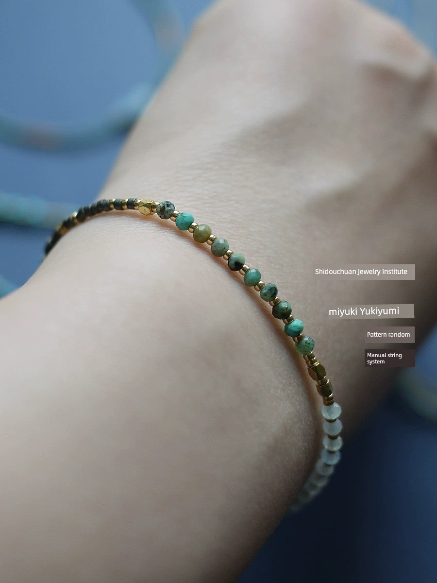 Shidouchuan More than Bohemia Hand-Woven Beads Bracelet Miyuki Miyuki Malachite Turquoise Tiger Eye Beads