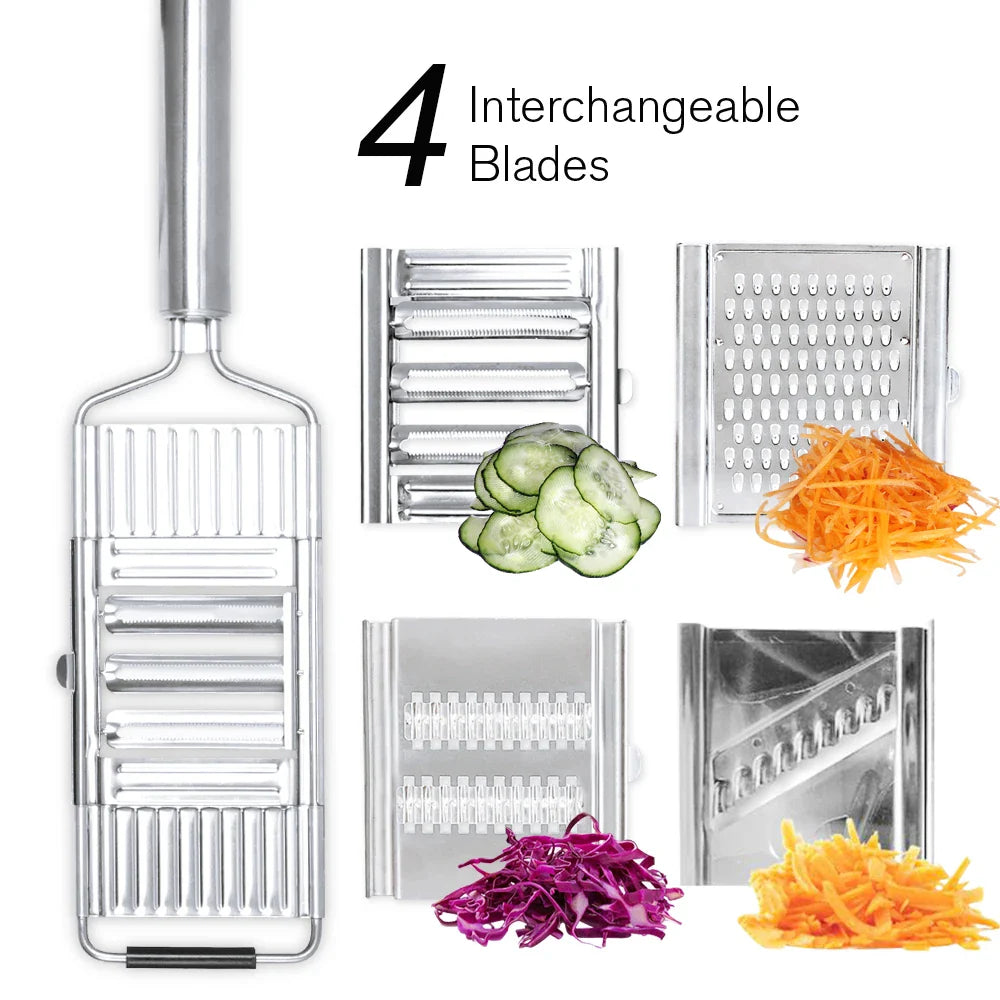 Shredder Cutter Stainless Steel Grater Portable Manual Vegetable Slicer Easy Clean Grater Multi Purpose Home Kitchen