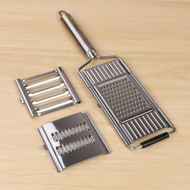 Shredder Cutter Stainless Steel Grater Portable Manual Vegetable Slicer Easy Clean Grater Multi Purpose Home Kitchen