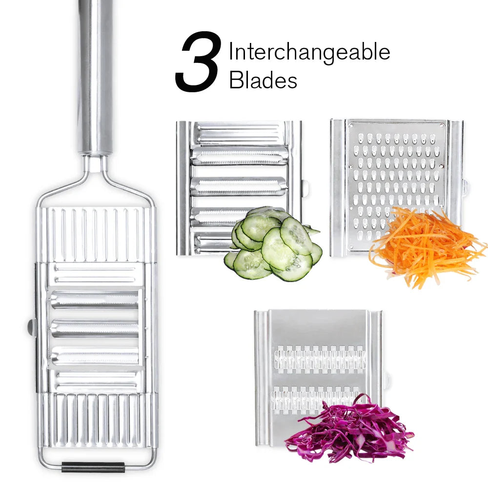 Shredder Cutter Stainless Steel Grater Portable Manual Vegetable Slicer Easy Clean Grater Multi Purpose Home Kitchen