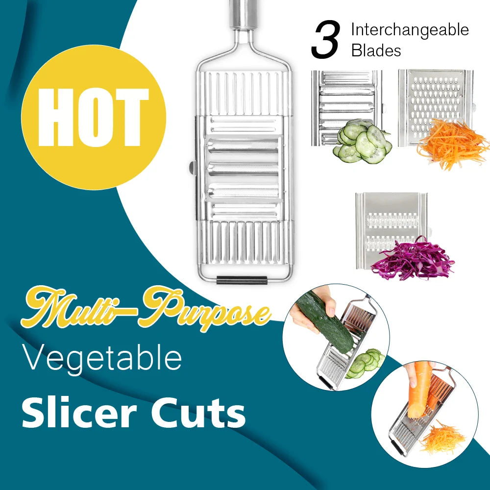 Shredder Cutter Stainless Steel Grater Portable Manual Vegetable Slicer Easy Clean Grater Multi Purpose Home Kitchen