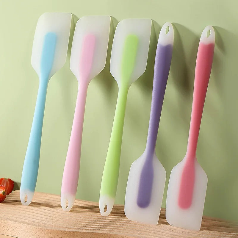 Silicone Cake Scraper Translucent Non-Stick Cake Cream Spatula Kitchen Cooking Pastry Scraper Mold Brush Tool Baking