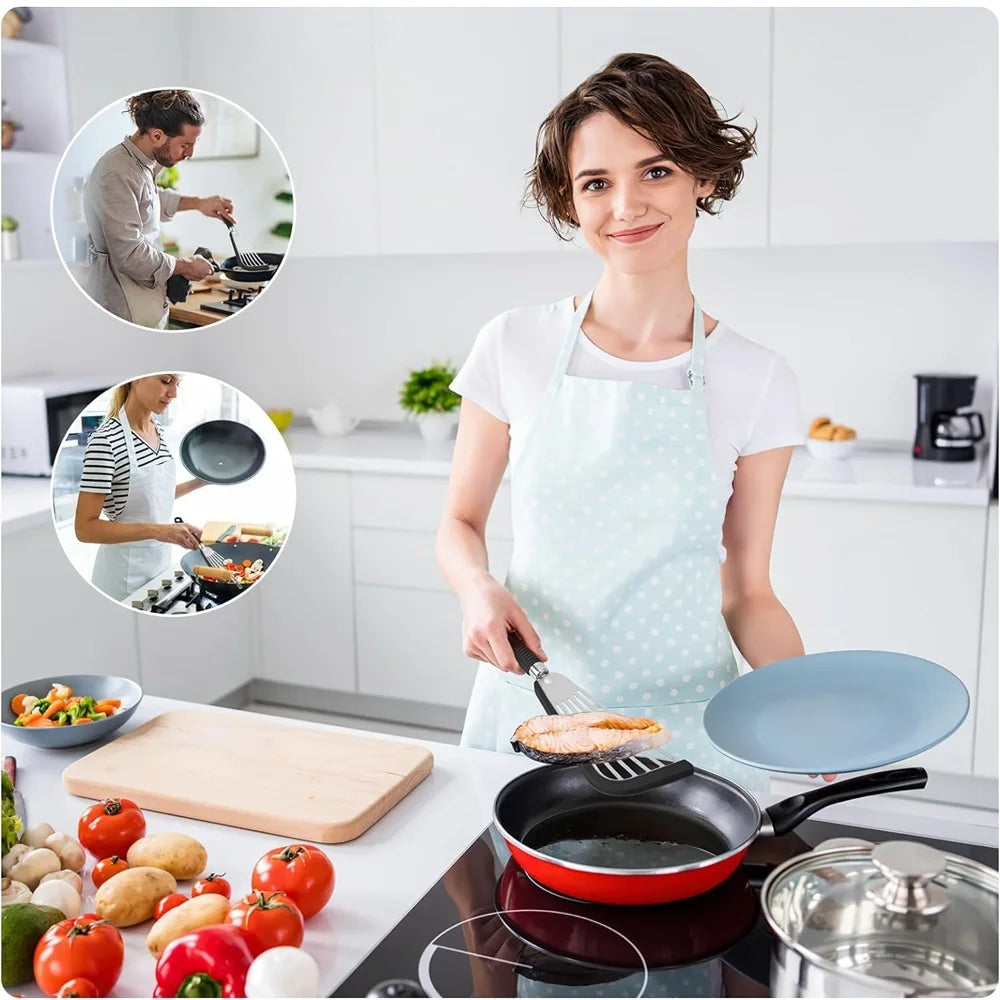 Silicone Spatula Fish Frying Spatula Stainless Steel Non-stick Spatula Soft Edge Steak Pancake Flipping Spatula Cooking