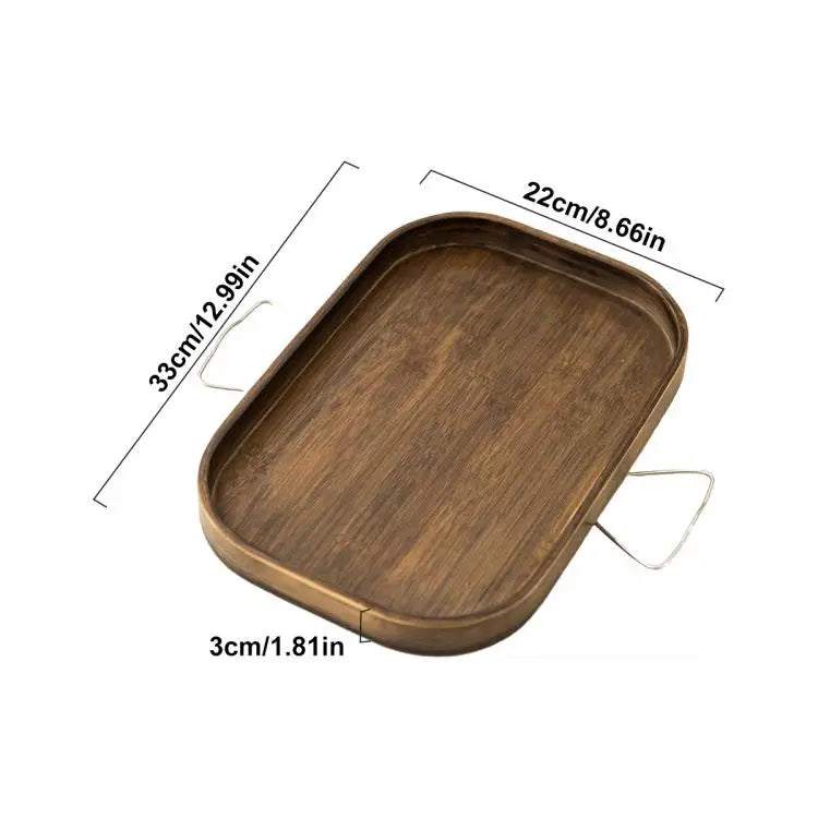 Sofa Armrest Table Living Room Sofa Side Wooden Storage Tray Snack Tea Coffee Tray Multifunction Clip-On Bamboo Storage