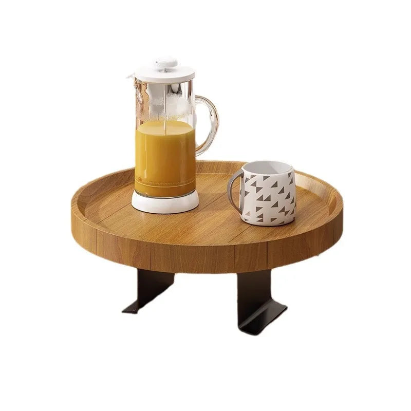 Sofa Armrest Sofa Tray Table Clip-On Tray Natural Bamboo Sofa Practical TV Snack Tray for Coffee Snacks Remote Control