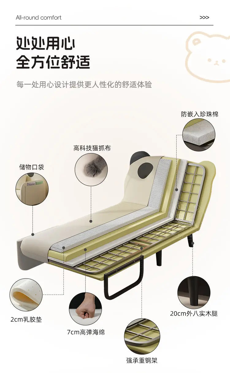 Sofa bed folding dual-use new single small living room multifunctional internet famous retractable bed