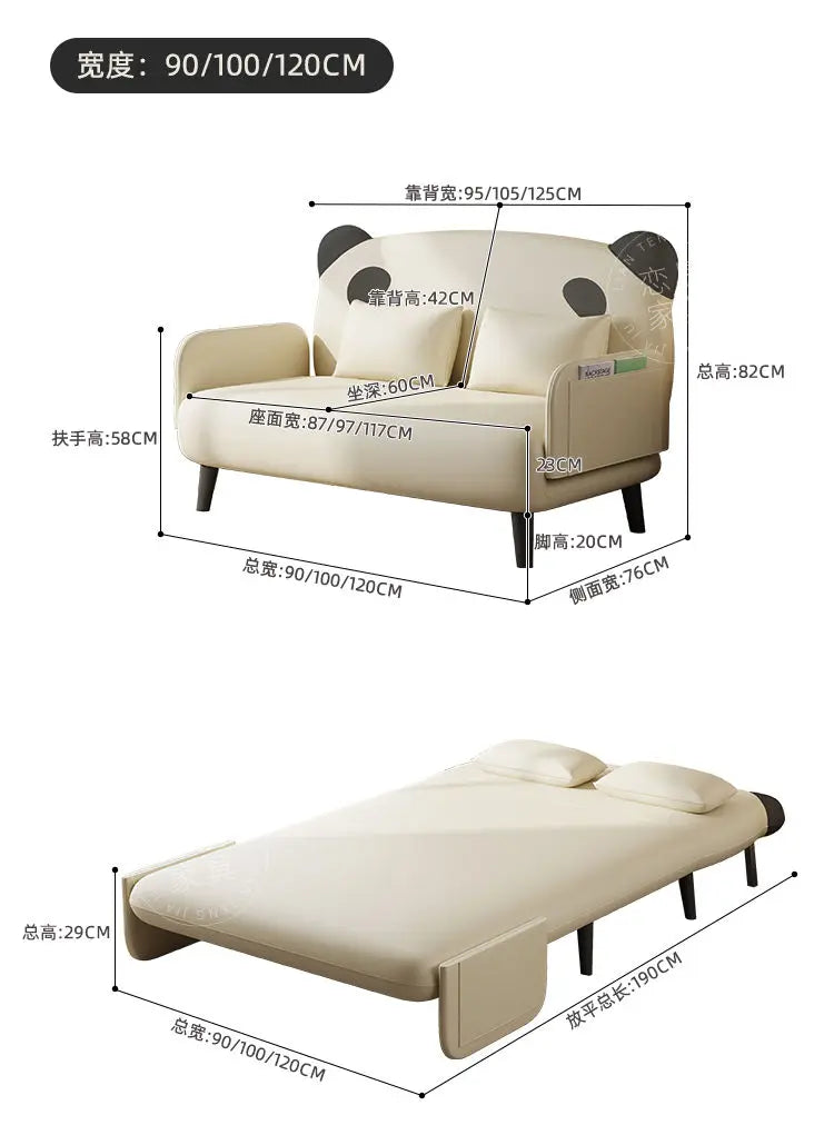 Sofa bed folding dual-use new single small living room multifunctional internet famous retractable bed