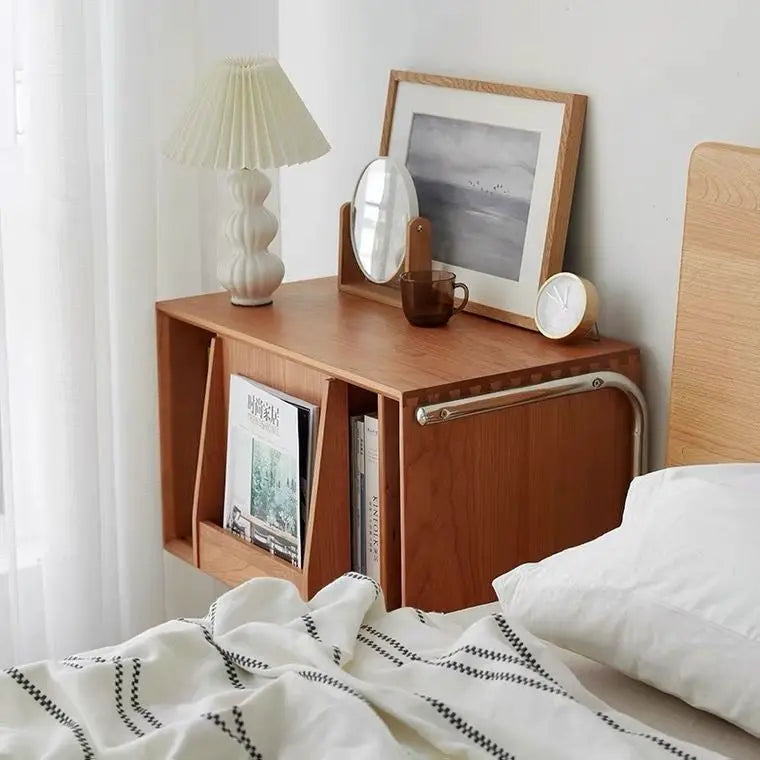 Solid Wood Nightstands Small Bookcase Living Room Sofa Side Simple Nightstands Balcony Cabinet Storage Tables De Nuit