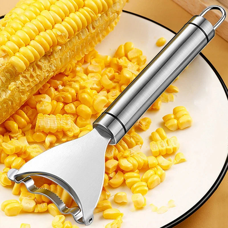 Stainless Steel Corn Peeler Serrated Corn Stripper Peelers Cob Shaver Planer Thresher Cutter Kitchen Fruit Vegetable