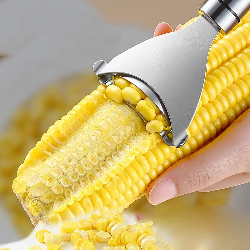 Stainless Steel Corn Peeler Serrated Corn Stripper Peelers Cob Shaver Planer Thresher Cutter Kitchen Fruit Vegetable