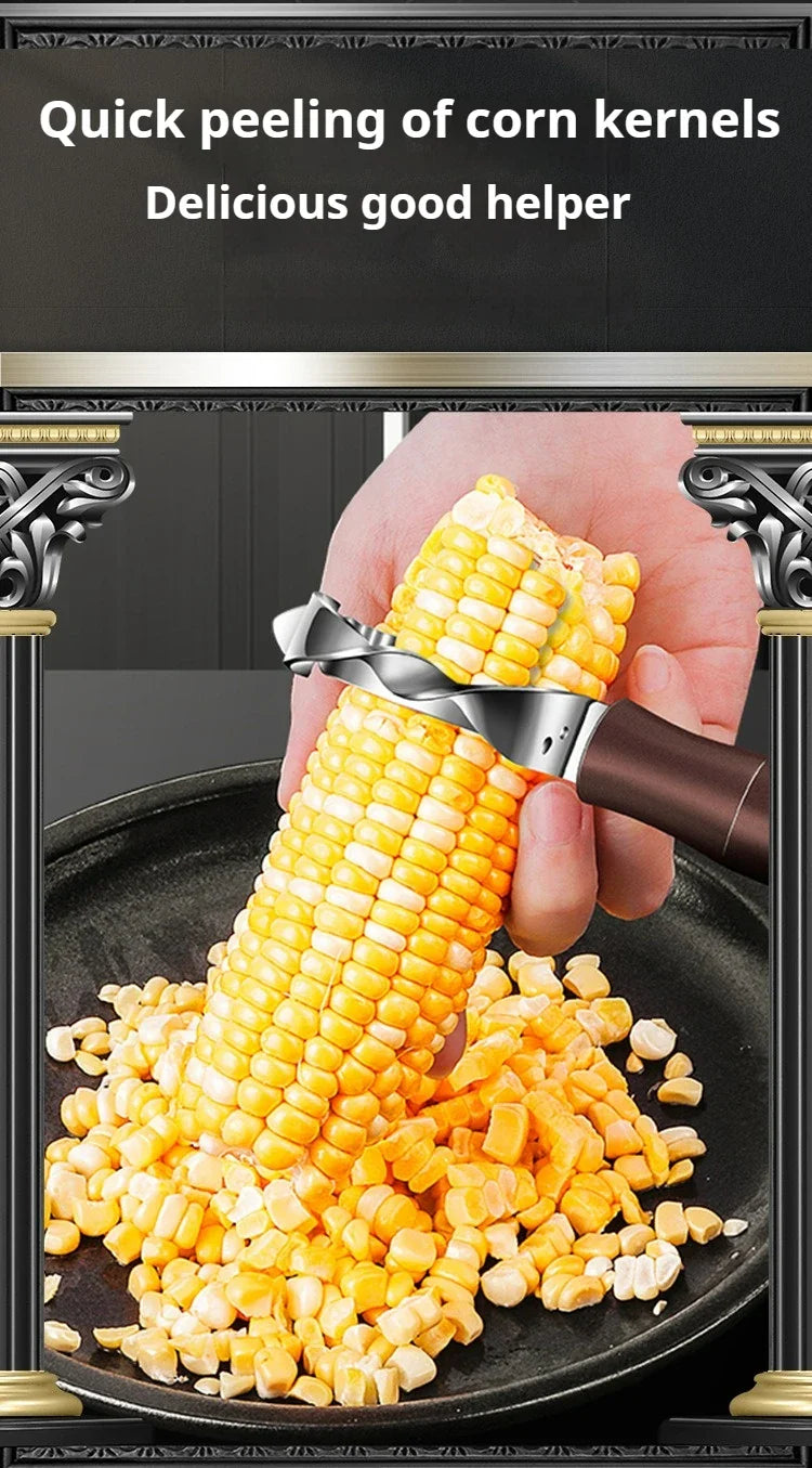 Stainless Steel Corn Peeler Corn Stripper Peelers Cob Shaver Planer Thresher handled corn knife Kitchen Fruit Vegetable