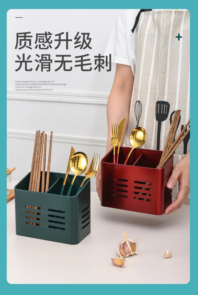 Stainless Steel Cutlery Drainer Vertical Dishes Holder Chopsticks Drain Storage Basket Tableware Organizer Shelves