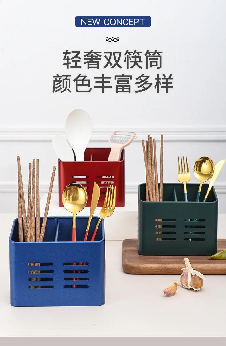 Stainless Steel Cutlery Drainer Vertical Dishes Holder Chopsticks Drain Storage Basket Tableware Organizer Shelves