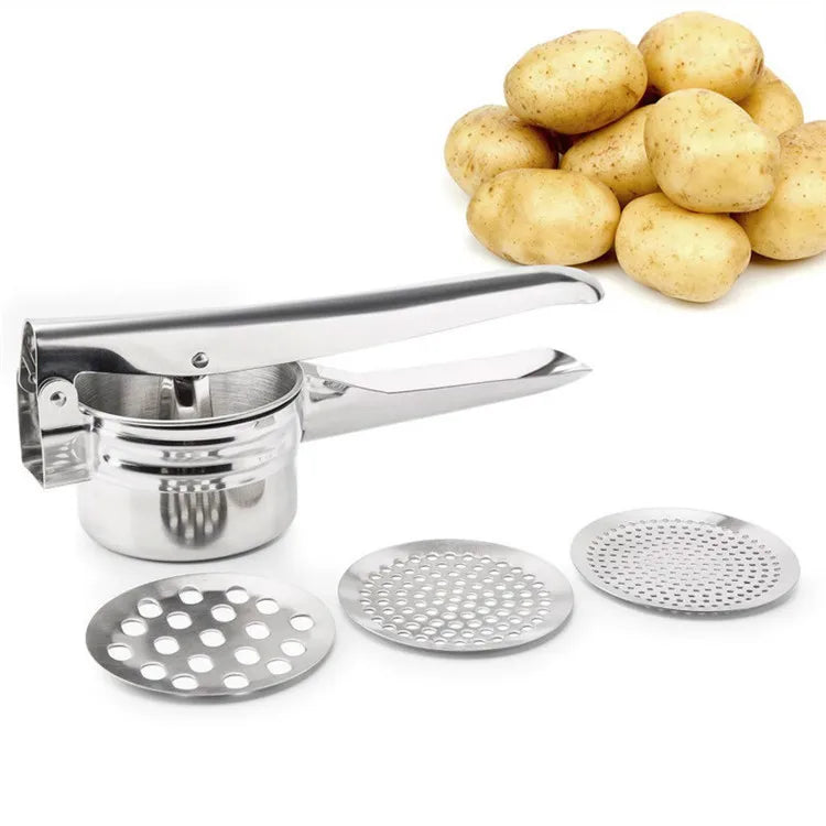 Stainless Steel Potato Ricer Masher Fruit Vegetable Press Juicer Crusher Squeezer Household for Kitchen Gadgets Cooking