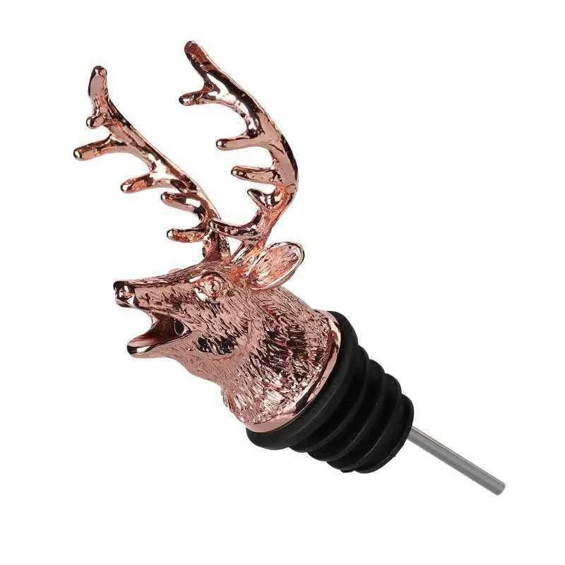 Stainless Steel Red Wine Stopper for Champagne Bottle Deer Beverage Cork Vacuum Seal Wedding Kitchen Tools Bar Decor