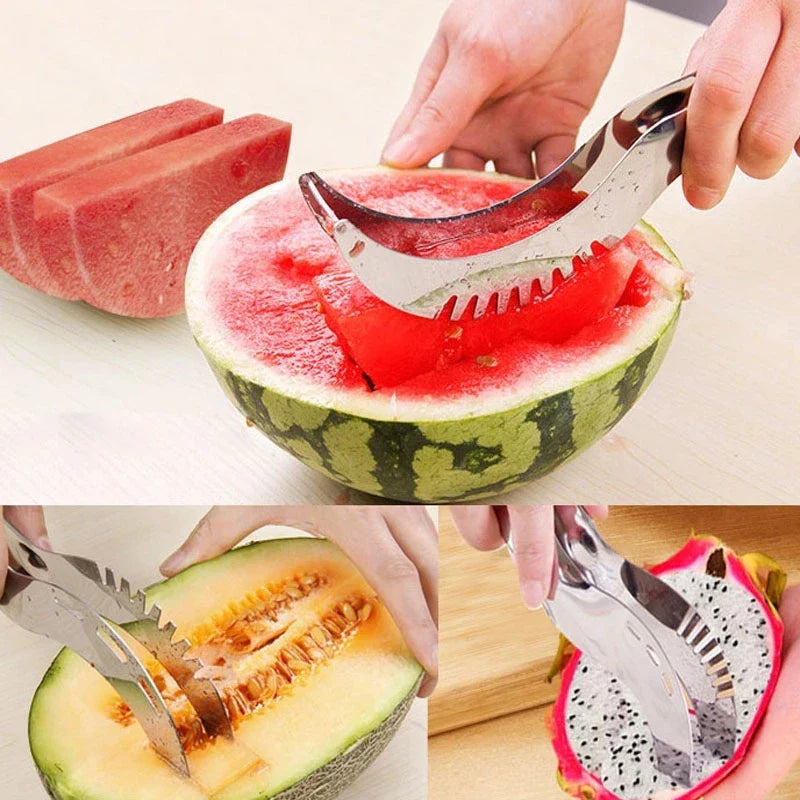 Stainless Steel Windmill Watermelon Cutter Artifact Salad Fruit Slicer Cutter Tool Watermelon Digger Kitchen