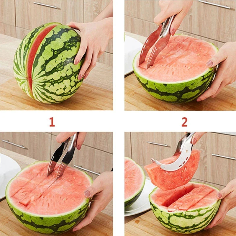 Stainless Steel Windmill Watermelon Cutter Artifact Salad Fruit Slicer Cutter Tool Watermelon Digger Kitchen