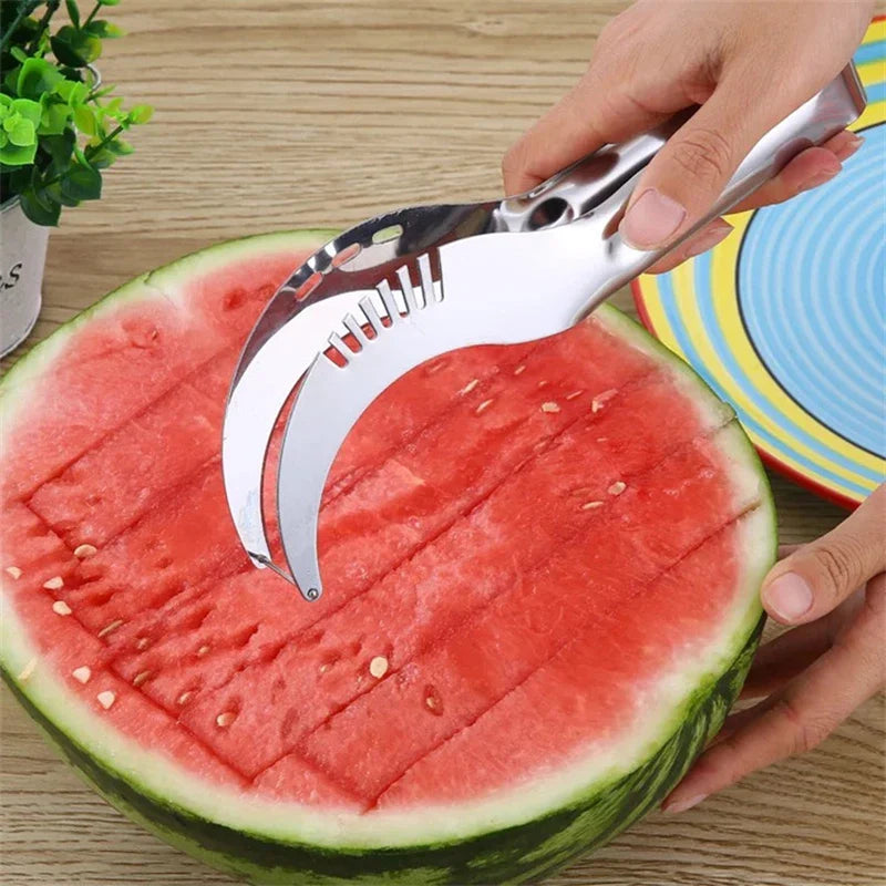 Stainless Steel Windmill Watermelon Cutter Artifact Salad Fruit Slicer Cutter Tool Watermelon Digger Kitchen