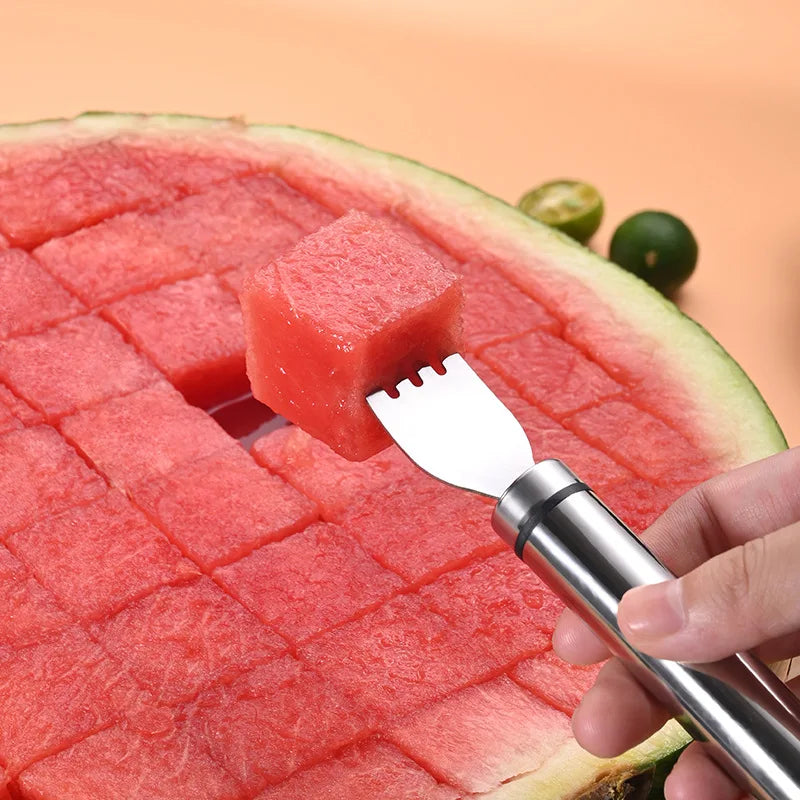 Stainless Steel Windmill Watermelon Cutter Artifact Salad Fruit Slicer Cutter Tool Watermelon Digger Kitchen