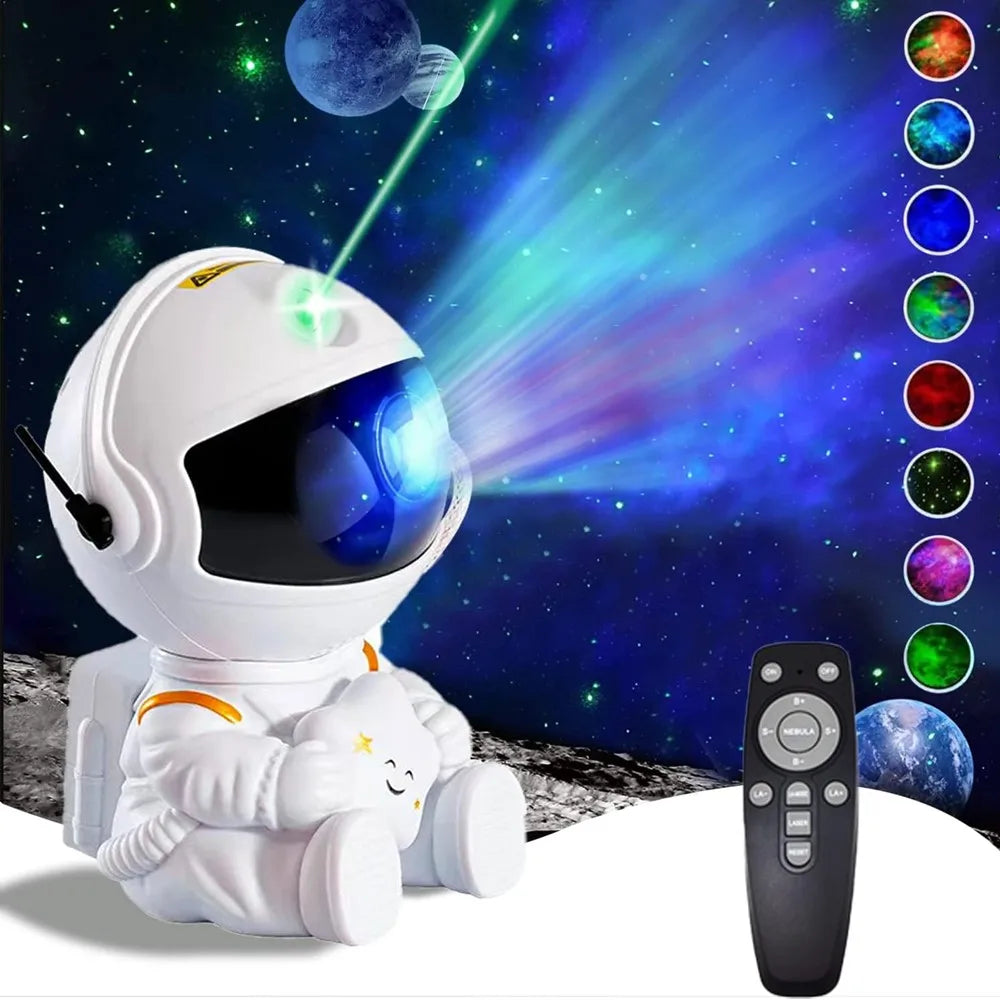 Star Projector Galaxy Night Light Astronaut Space Projector Starry Nebula Ceiling LED Lamp for Bedroom Home Decorative