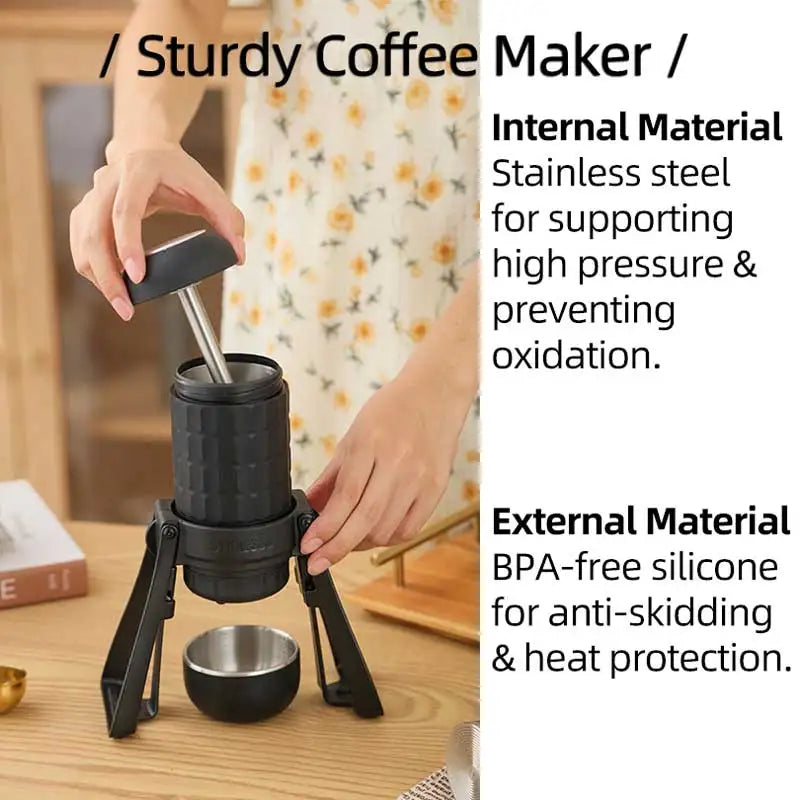 STARESSO Mirage SP300 Plus Portable Espresso Maker Manual Coffee Maker 180ml Coffee Pot Quick Brew Double Shots Creamy